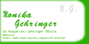 monika gehringer business card